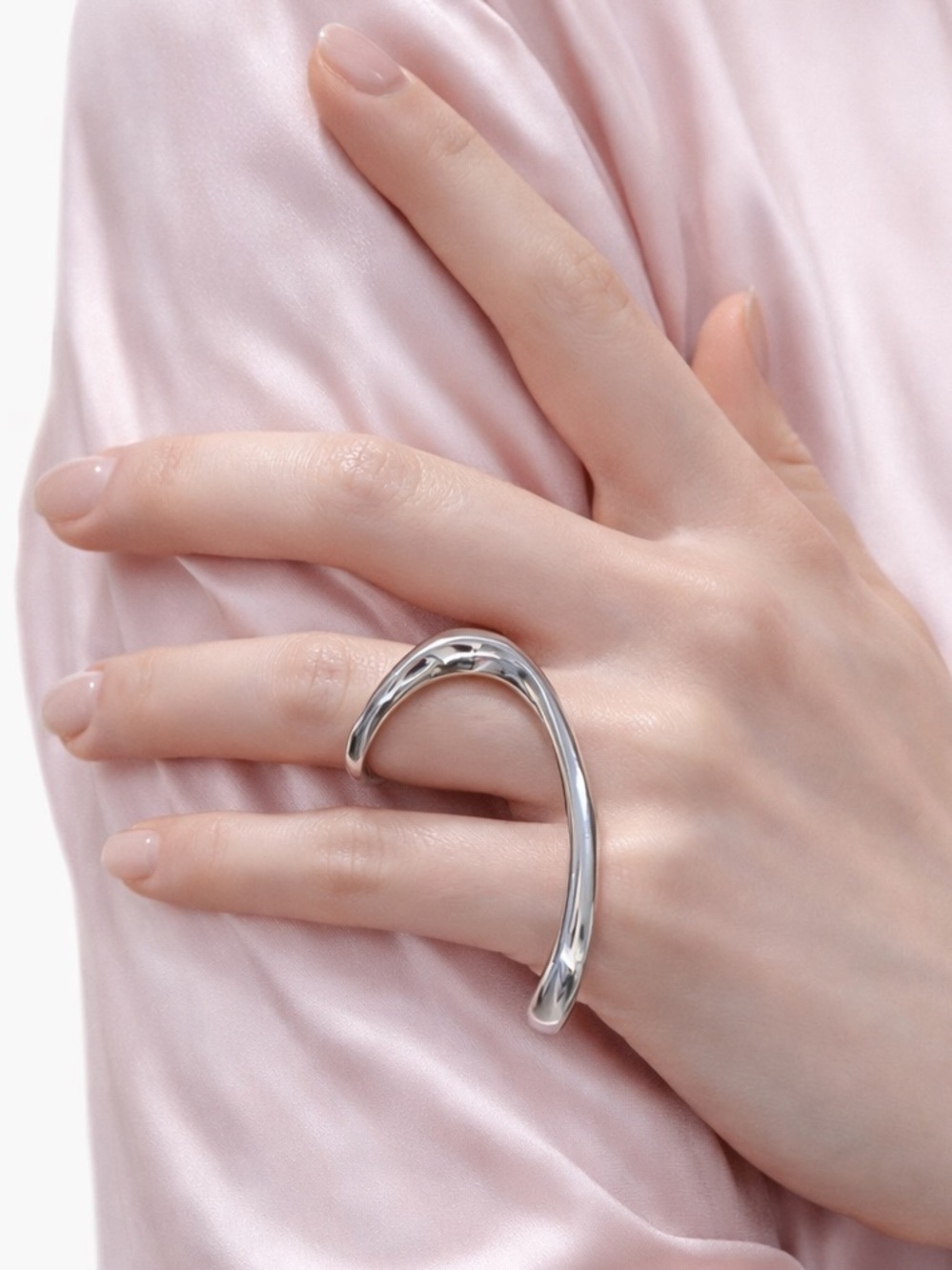 S925 Sterling Silver Wave Ring